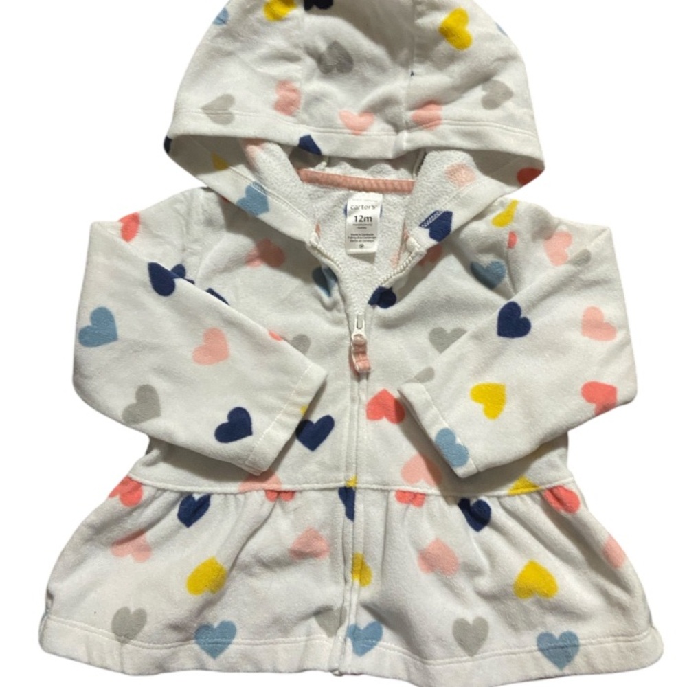 Heart Patterned Baby Hoodie